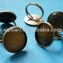 Регулируемый 19 мм цоколь пустой с 18 мм площадку античная латунь бронза заключений ювелирных изделий Компоненты Фитинги