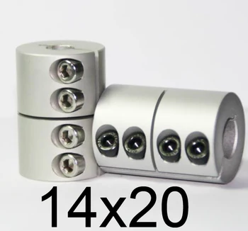 

14x20 Rigid clamping screws Solid Coupling for Engraving machine,14mm to 20mm shaft butt-muff coupler for stepper motor D40 L45