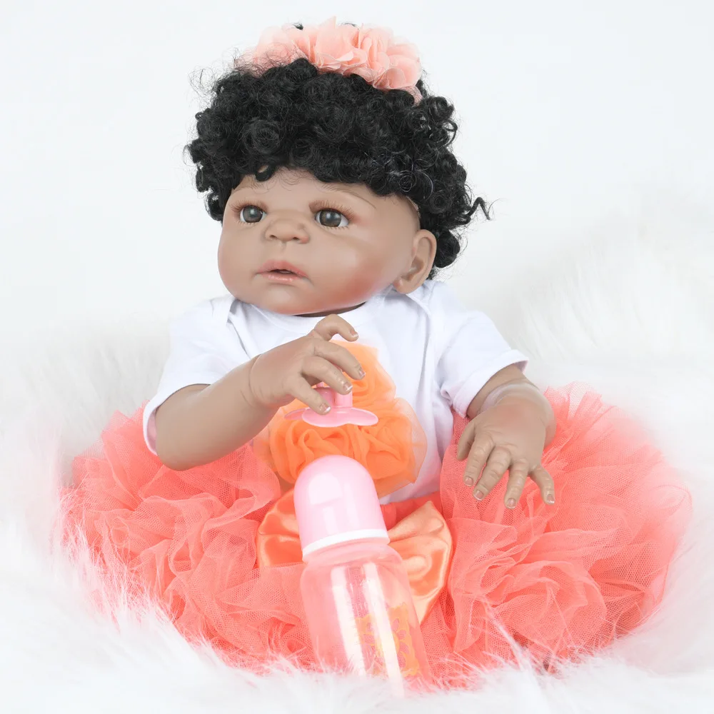 

Real 55CM Full Silicone Body Girl Reborn Doll Alive Baby Bath Toys Lifelike Princess Toddler Fashion Doll Bebe Reborn Menina