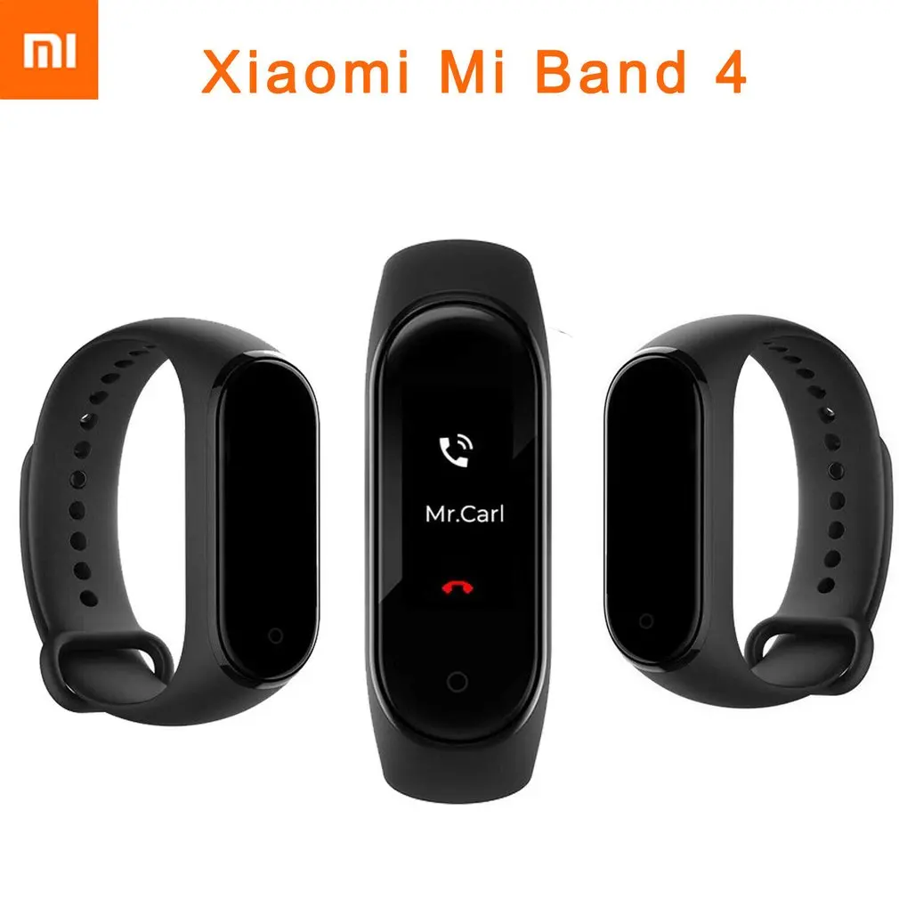 Xiaomi mi Band 4 глобальная Версия смарт-Браслет фитнес-трекер mi Band4 браслет 5ATM водонепроницаемый 0,96 "OLED экран пульс