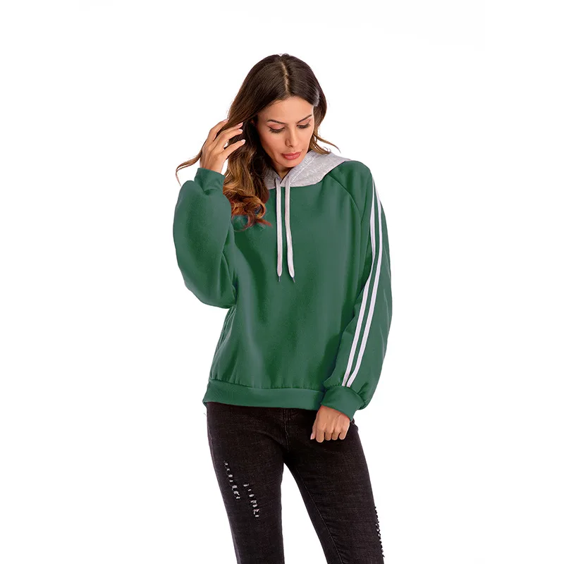 

Women's Sweatshirt hoodie long sleeve stitching women's jacket