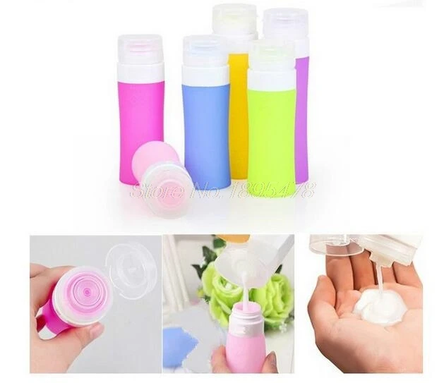1000PCS 38ml 60ml 80ml Portable Silicone Refillable Bottles Traveler