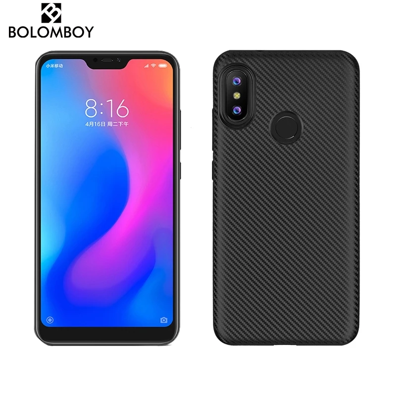 buy Bolomboy Carbon Fiber Case For Xiaomi Redmi 6 Pro Case Silicone Soft TPU Breathable Cases For Xiaomi Redmi6 Pro Cover MiA2 Lite