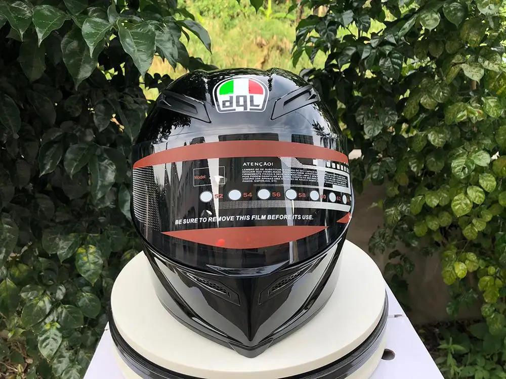 

Dgl Full Face pure black Gloss Carbon imitation Motorcycle Helmet Riding Car motocross racing motorbike helmet ((Replica)