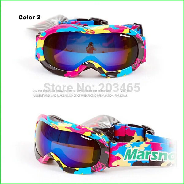 FG50 детская одежда с двумя лыжные очки с линзами Анти-туман профессиональный детский лыжный очки для От 4 до 12 лет в возрасте детей - Цвет: color 2