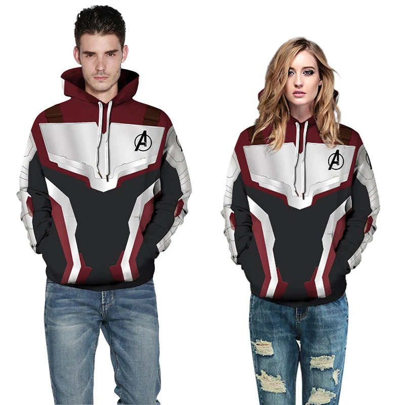 

Marvel avengers endgame hoodie men fashion hoodie 3d print hooded sweatshirt jacket 2019 Quantum Realm Cosplay Costume