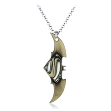 DC Superhero Marvel fashion Jewelry Necklaces Collection Superman Batman Metal Pendant Necklace for Women Men