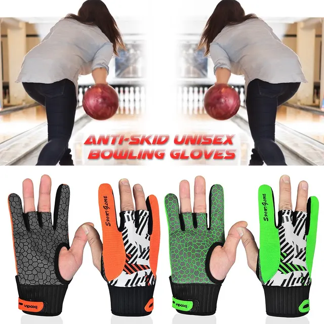 US $10.65 High quality Bowling Gloves Breathable AntiSkid Bowling Thumb Protectors Sports Gloves For Men Wom