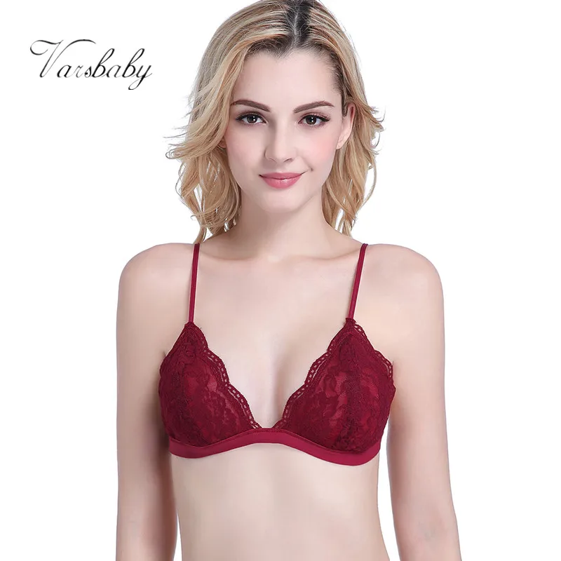 

Varsbaby wire free lace underwear thin cup comfortable bra for women S M L
