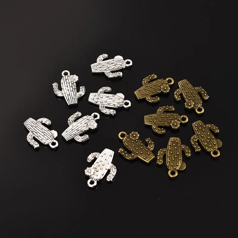 

20pcs 20x15mm Cactus Charms Antique Silver Bronze Alloy Pendant For DIY Bracelet Necklace Earring Jewelry Making Handmade Craft