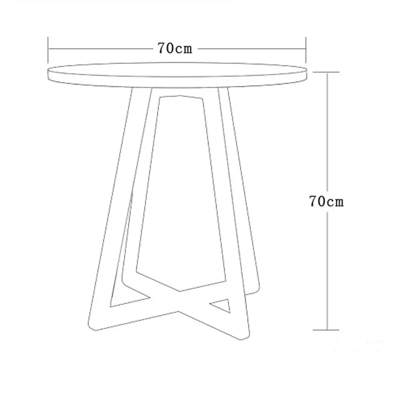 Round Wooden Dining Table DIA70*H70 CM
