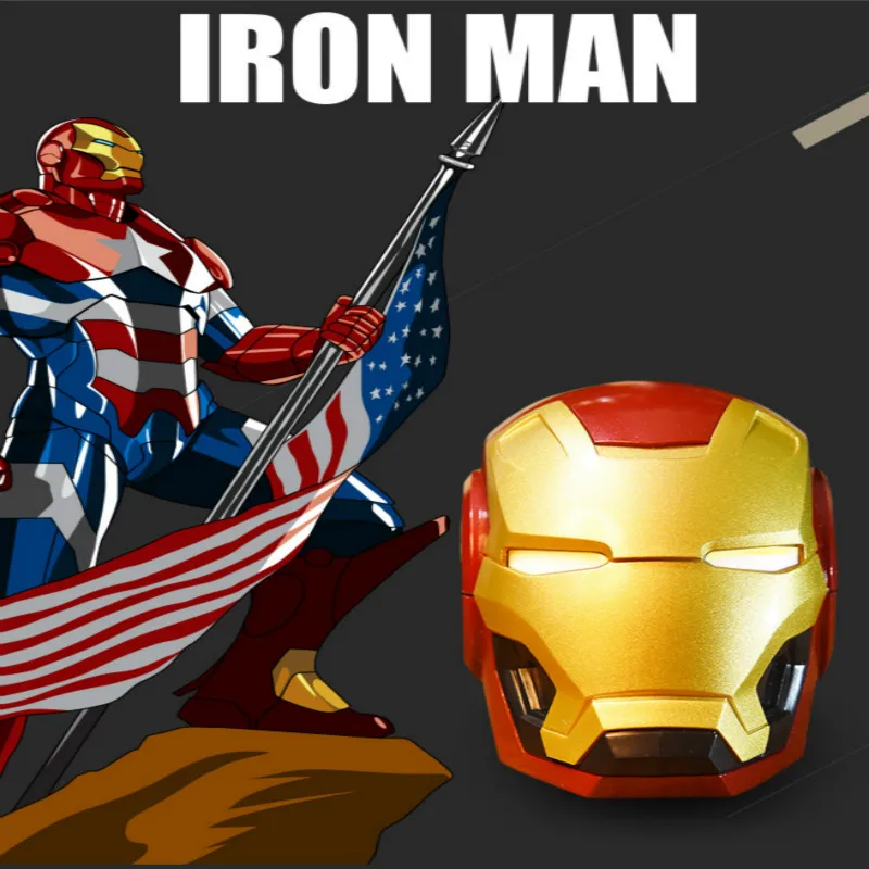 Беспроводной Bluetooth динамик Iron Man портативная уличная колонка с басами