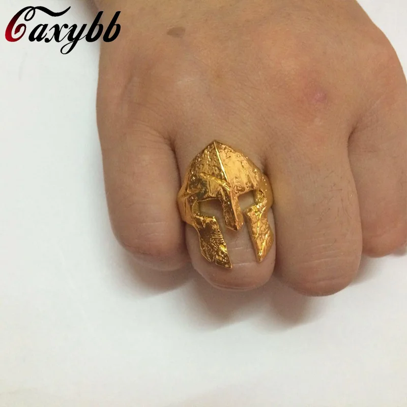 Бренд caxybb спартанская Маска Кольца для мужчин новый стиль панк Рок Мода 2017
