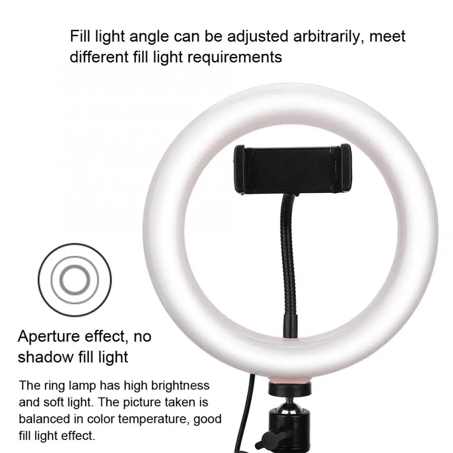 RK40-10.5in Fill Light Dimmable LED Live Stream Light Beauty Ringlight for Live Stream,Makeup,Photography Selfie