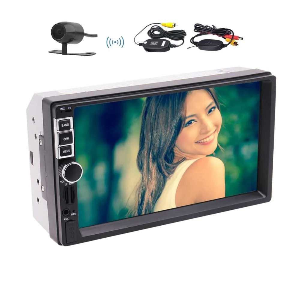

LCD Monitor MP3/MP4 Entertainment System USB Port SD Card Slot with Backup Camera Free Rearview Camera AS A Gift EinCar 7 Inch