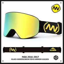 NANDN NG6 мужские и женские профессиональные лыжные очки, анти-туман, двойные линзы, Лыжный спорт, сноуборд, снежные очки для мотокросса, очки 10 цветов