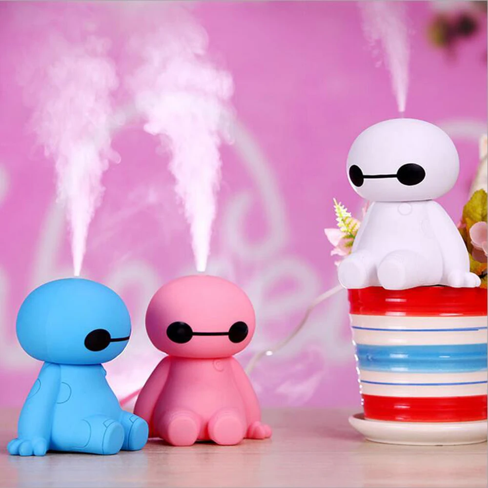 

120ML USB Big Hero Baymax Dry Protect Ultrasonic Essential Oil Aroma Diffuser Air Humidifier Mist Maker for Home Office