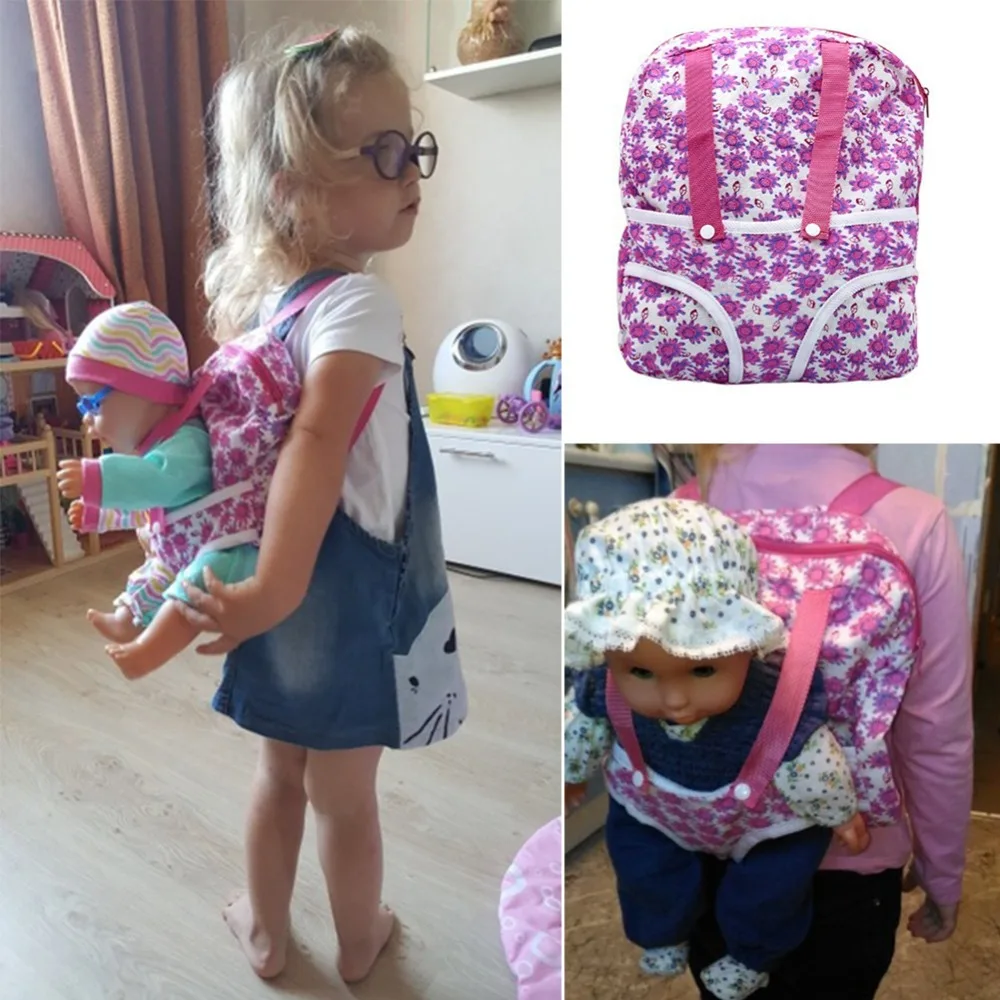 

Doll Accessories Bag Backpack Fit 43cm Roupa Bebe Reborn Doll And 18 Inch American Girl Doll clothes Dolls School Bag