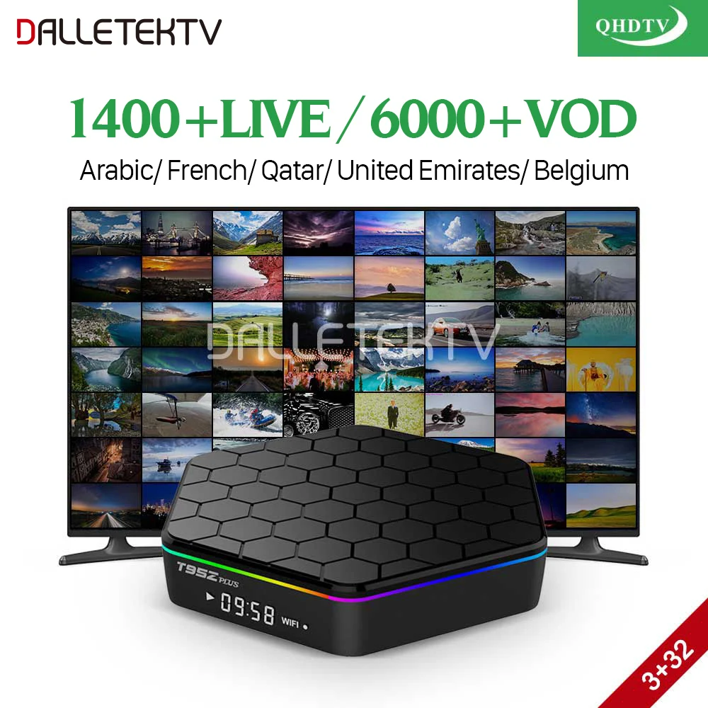

Arabic IPTV Box French Arabic IPTV Subscription QHDTV TV Receivers T95Z plus Android 7.1 IPTV Belgium Netherlands French Arabic