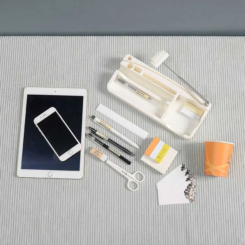 

HOT Multifunctional Stationery Storage Tray Plastic DIY Space-saving Shelf for Home Office BUS66
