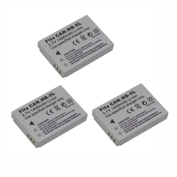 

Replacement 3Pcs NB-5L Batteries 3.7V 1400mAh for Canon PowerShot SX230 HS, SX210 HS, SX200 HS, S100, S110 Digital Camera