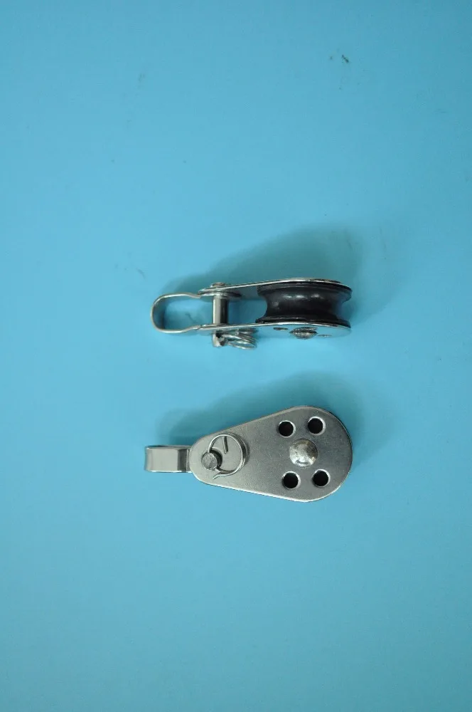 

2 x 25mm Nylon Sheave Pulley Block w Removable Pin & Bracket 316 Stainless Steel