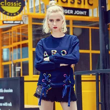 2017 Women Sweatshirts Blouses Hoodies Embroidery Lace Baseball Tops Ladies Sweet College Casual Crop Spring Autumn Boho Shirt