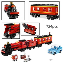 The Hogwar Express Harry Series Model Building Movie Hermione Ron Building Blocks Bricks Toys Children Compatible Harry 4841 lepin 16031 funny the hogwarts express set toys 724pcs movie series 4841 building blocks bricks educational child diy model gift
