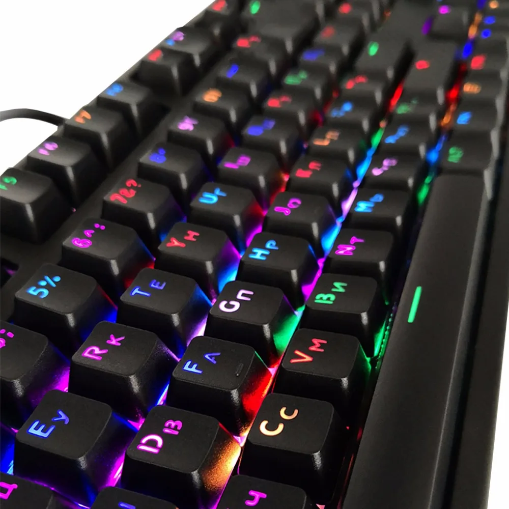 

104 Keycaps Russian Translucent Backlight Keycaps For Cherry MX Keyboard Switch