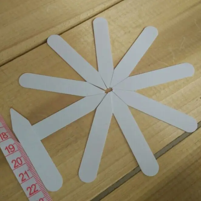 White Plastic Collar Stays for shirt garment accessory 100pcs 1.2 * 6 cm plastic collar stays