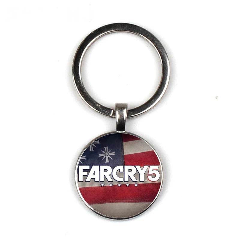 

Far Cry Game Keychain Glass Time Gem Keychain Key Jewelry Handmade Photo Personality Gift