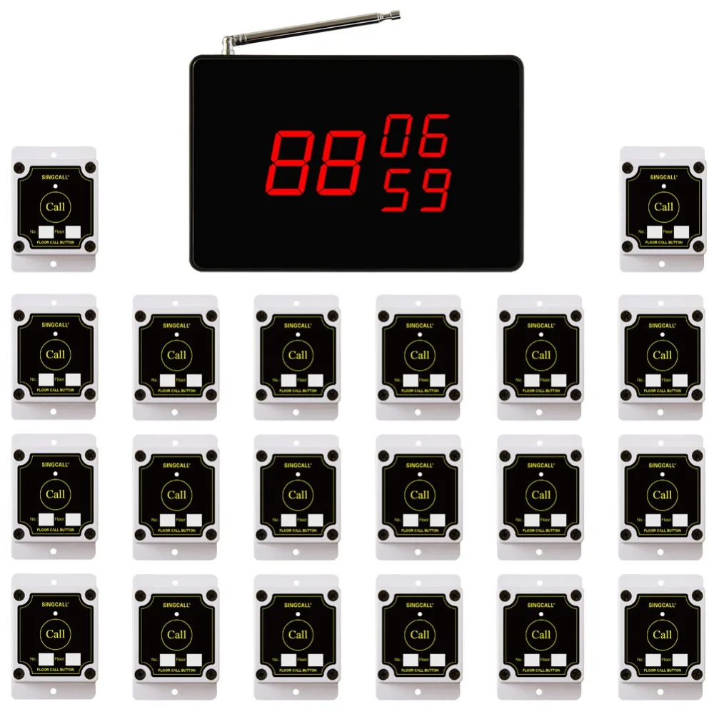 

SINGCALL Wireless Construction Site Calling System,factory bell system, for Calling Elevator, Storage Battery Can Last 5 hours.