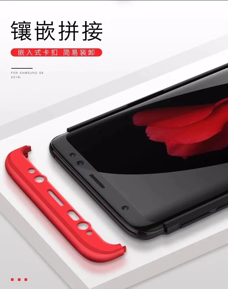 Жесткий чехол 3 в 1 для Samsung Galaxy S9 S9Plus матовая армированная гибридная защитная
