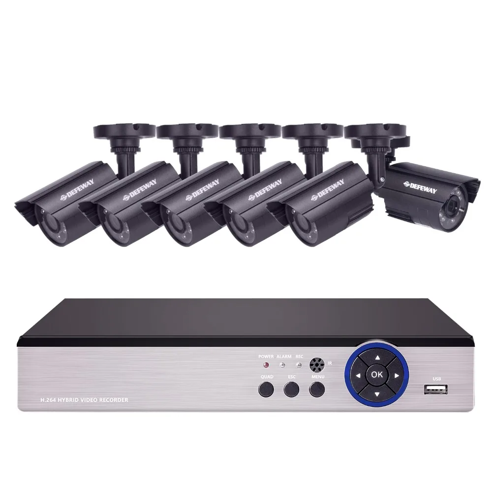 DEFEWAY домашний комплект видеонаблюдения 8CH CCTV система 1200 TVL 720P HDMI AHD CCTV DVR уличные камеры безопасности горячая распродажа