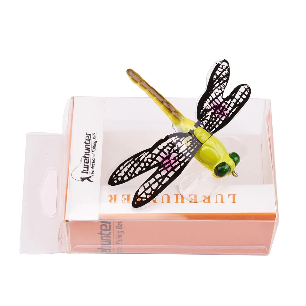 

7cm/6g Dragonfly Lure Dry Flies Insect Fly Fishing Lure Trout Popper Artificial Bait Wobblers For Trolling 3D eyes Hard Lure