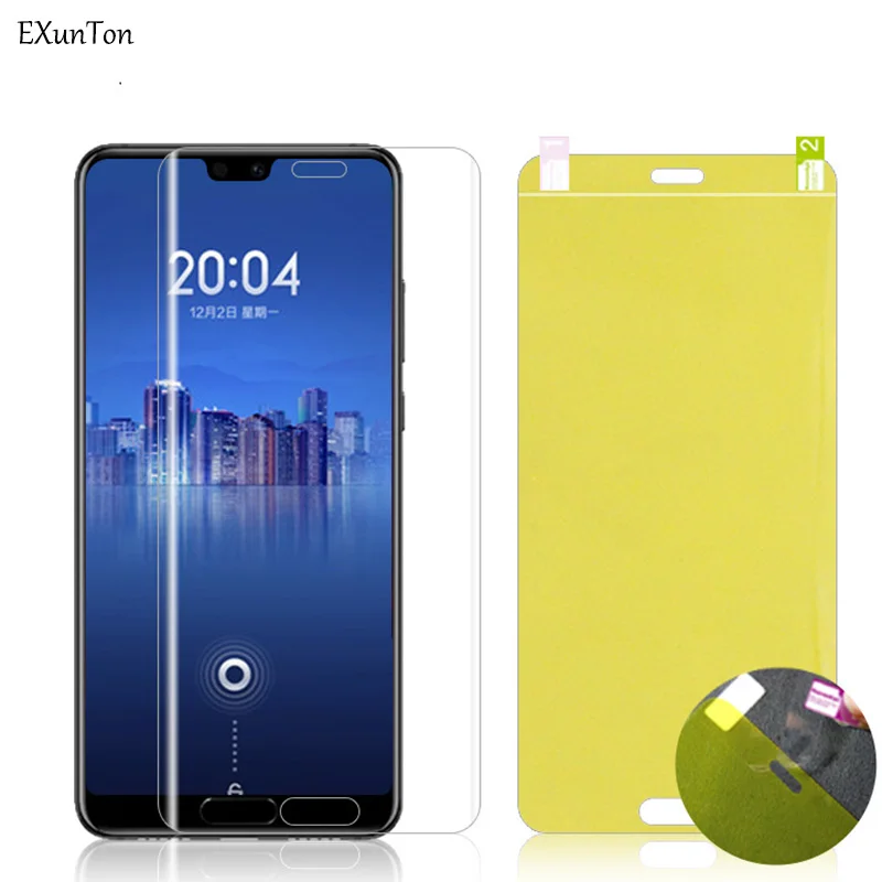 EXUNTON 3D полное покрытие мягкая пленка для Huawei P20 Lite Pro P10 Plus P9 Защитная экрана из ТПУ