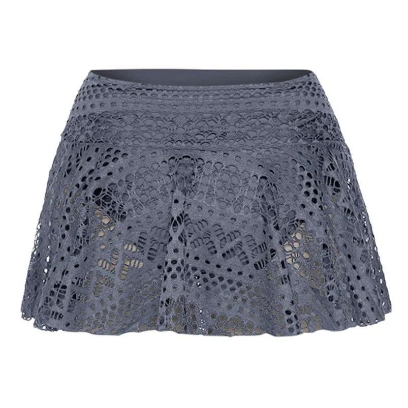 Fashion Women's Lace Crochet Skirted Summer Beach Skirt For Ladies Girls Bottom Swimsuit Short Skort Swim Skirt 40MY07 (5)