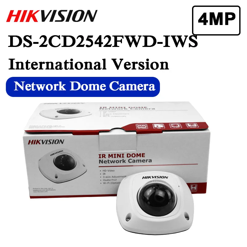 

in stock free shipping english version DS-2CD2542FWD-IWS Audio 4MP WDR Mini Dome Network Camera with WIFI