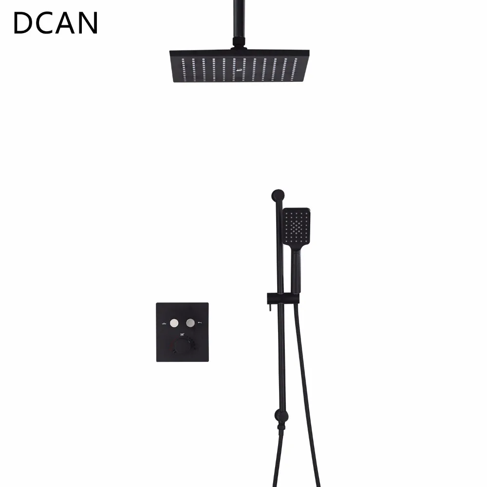DCAN 10 Inch Air Shower Head Button System Saving Water Shower Kit Rainfall Brass Bath & Shower Faucets DCAN 10 Inch Air Shower Head Button System Saving Water Shower Kit Rainfall Brass Bath & Shower Faucets