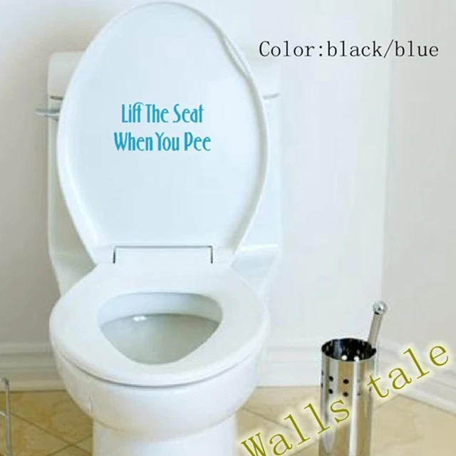 Free shipping Bathroom Toilet Seat Sign Quote Word Lettering Art Vinyl