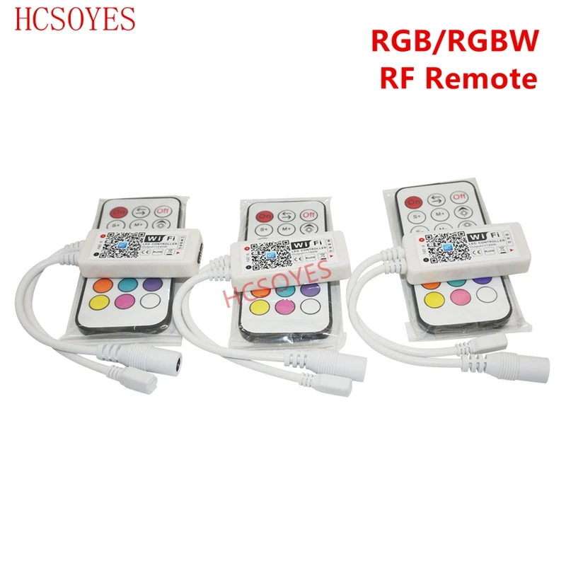 

DC12-24V Wireless WIFI LED RGB / RGBW Controller RF Remote Control IOS/Android Smart Phone Wireless for RGBCW/RGBWW rgbLED Strip