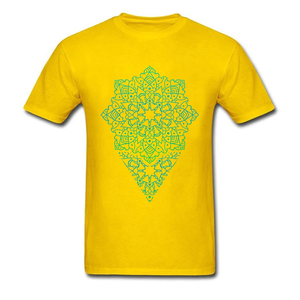 balance mandala Normal T Shirts for Men Cotton Fabric April FOOL DAY Tees Funny Tops T Shirt Short Sleeve New Coming Crew Neck balance mandala yellow