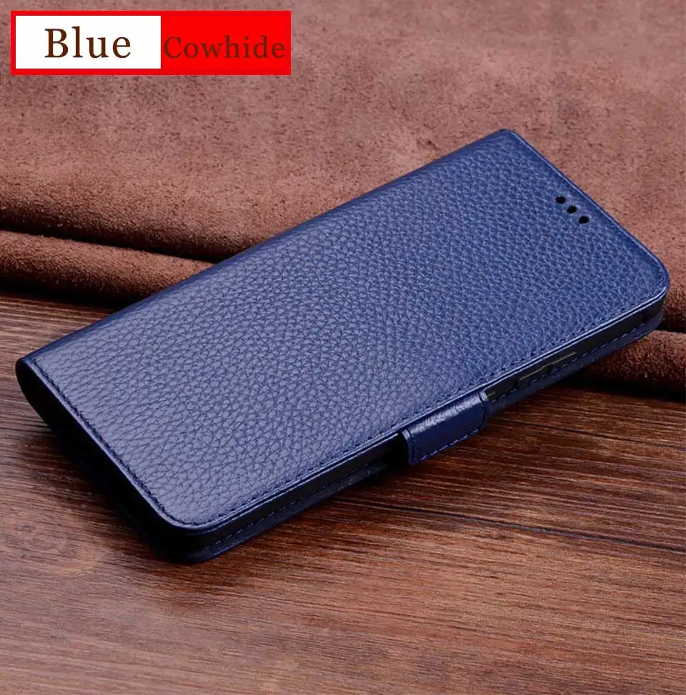 Чехол из натуральной кожи с откидной крышкой для Xiaomi Redmi Note 8 T, защитный чехол для телефона, кожаный бумажник, силиконовый чехол s для Redmi Note 8 T - Цвет: Blue