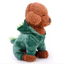 Собака Одежда Pet куртка пальто щенок кошка зимняя теплая одежда динозавров свитер Толстовка Пальто Щенок Одежда костюм наряд