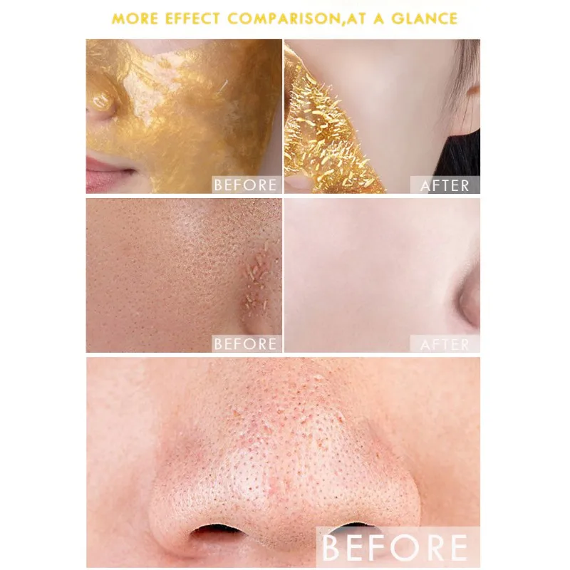 40g Gold Collagen Facial Peel Off Mask Blackhead Remover Pores Cleaner Firming Anti-Aging Face Skin Care Mask