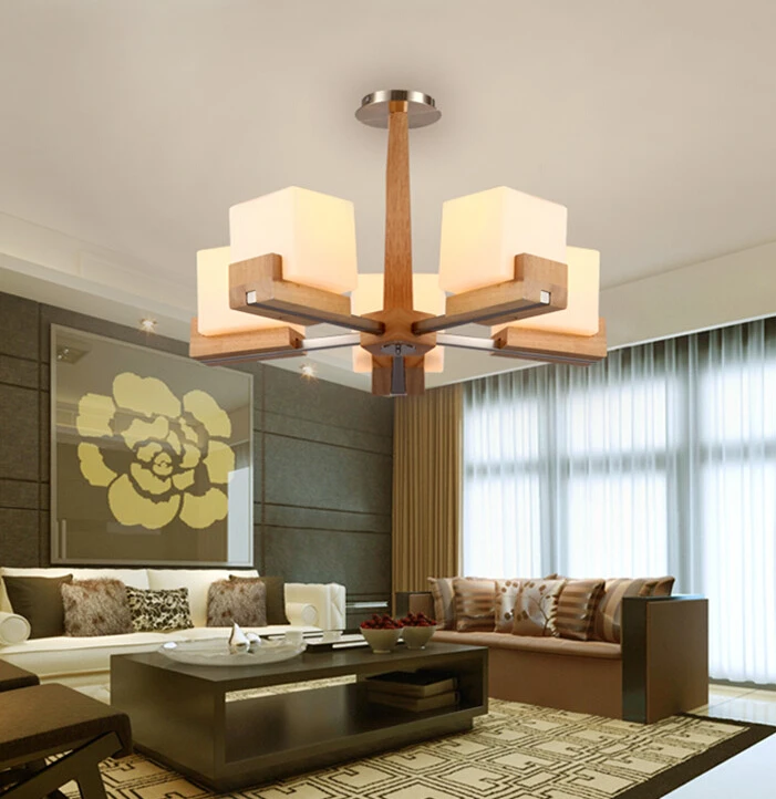 Luminaria American Rural Wood Chandelier Light for Restaurant Living Room Nordic Simple Fashion Sugar Shape Glass Lamp Fixture 2017 suspension luminaria american rural vintage bedroom living room chandelier restaurant iron golden cloth lamp free shipping