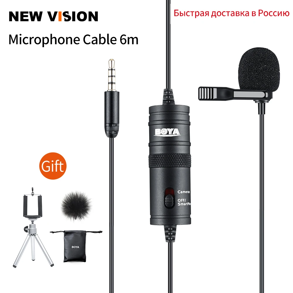 BOYA BY M1 Lavalier Condenser Microphone for Canon Nikon DSLR