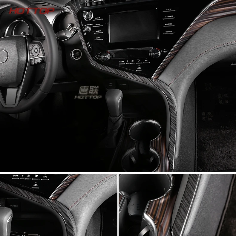 Topunion бардачок крышка детектор отделка средняя консоль панель управления Панель наклейка для Toyota New Camry XV70