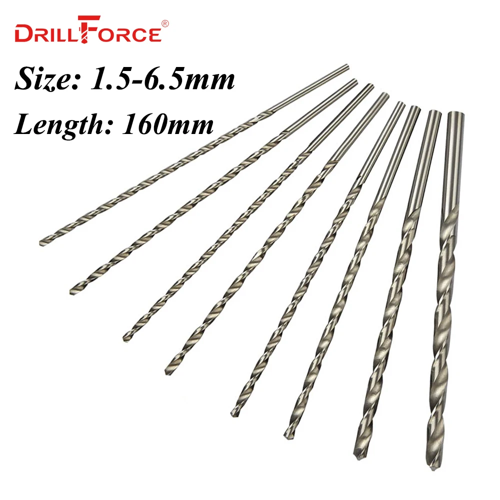 Сверло спиральное Drillforce 1 5 мм 6 сверхдлинное 160 из быстрорежущей стали для металла