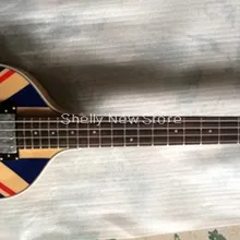 Shelly магазин завод изготовленный на заказ holfner Англия Флаг Пламя клен Топ бас скрипка H5001 задняя часть 4 Струны электрический бас гитара